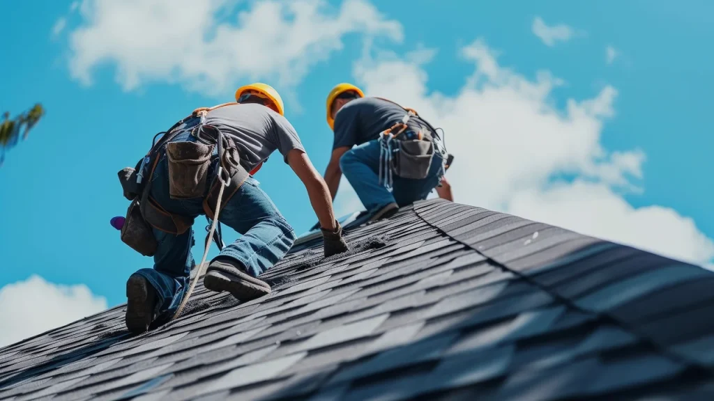 Regular roof inspections can save you thousands 10 Roofer inspecting a roof for damage during a preventive roof inspection