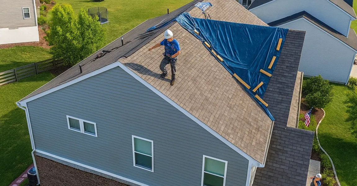 Blog 15 roof inspection after a storm in Cleves